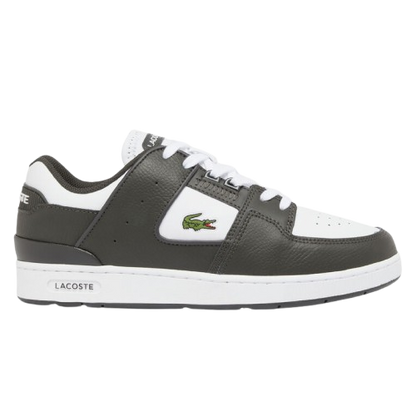 Lacoste Men's Black/White Court Cage Leather Trainers